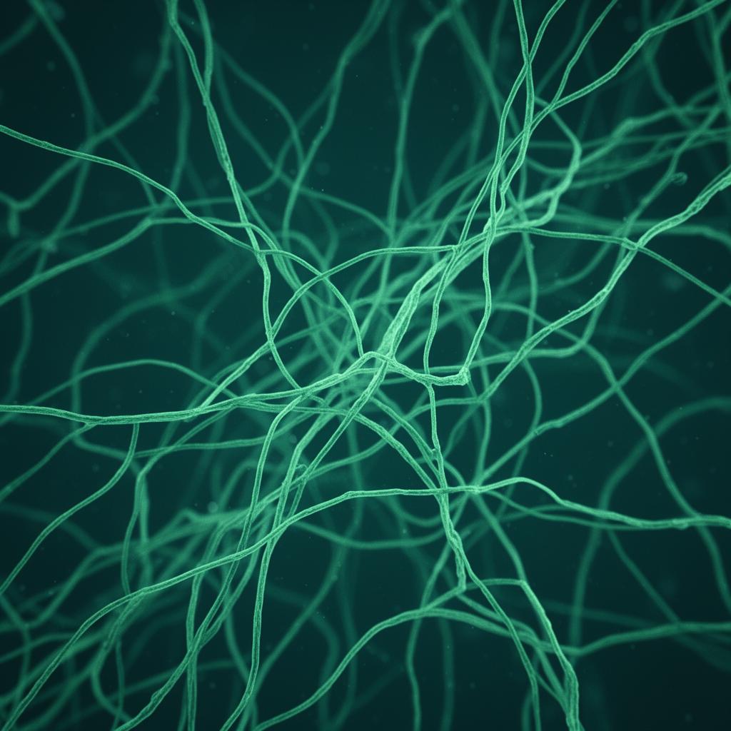 Microscopy-style visualisation of self-assembling adhesive nanofibres